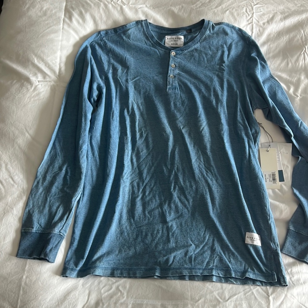 FIVEFOUR heavy wash heavy weight crewneck Henley